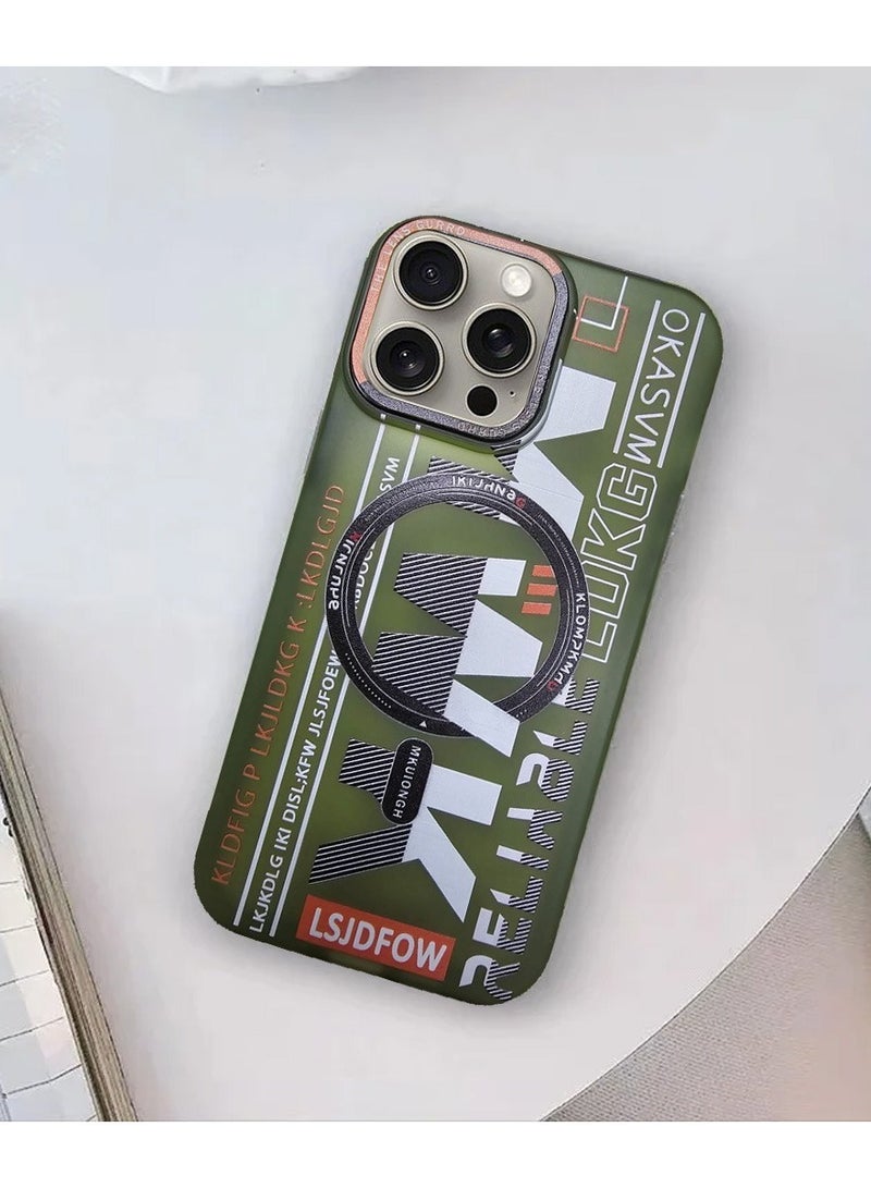 Techie حافظة TPU MWK مغناطيسية شفافة جمالية مع واقي عدسة الكاميرا المرتفع لجهاز Apple iPhone 15 Pro Max - أخضر - Image 5