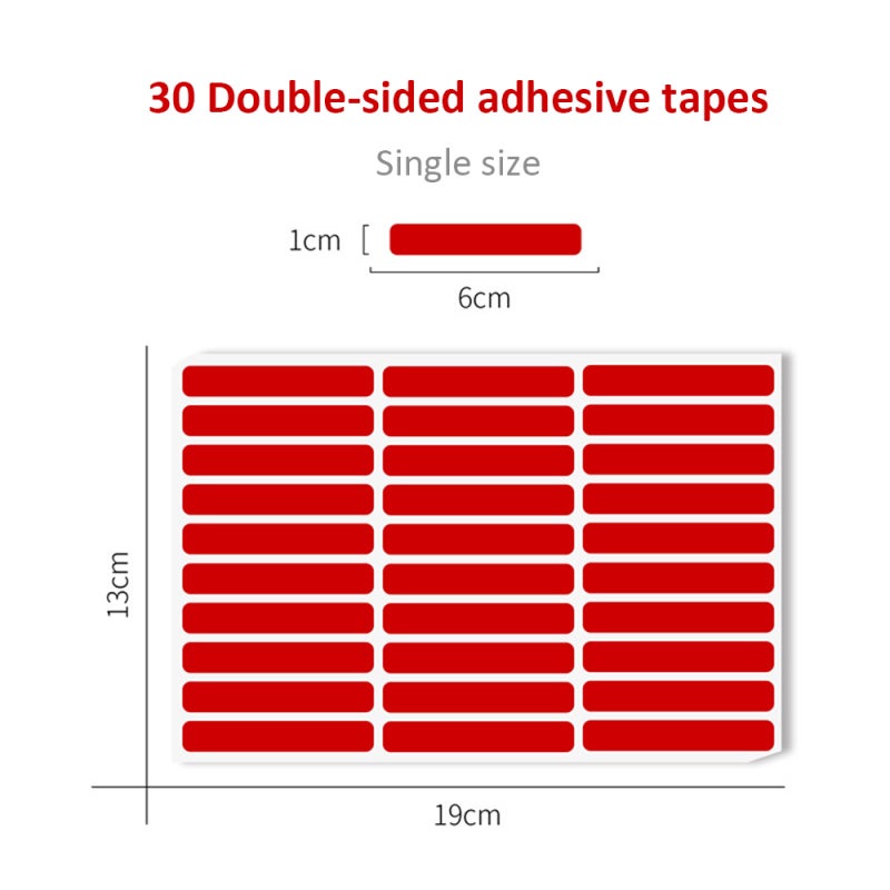 Nail Stickers: Red Double-sided Tape, Pre-cut Size Fits Acrylic Display Bars, Strong Self-adhesive Hold - Easy Apply & Remove Without Residue, Fake Nail Accessories for Salon, Home And School Nail Dis - Image 5