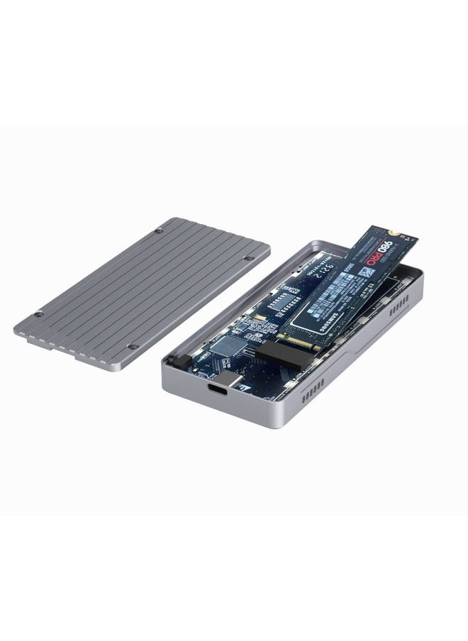 Generic Smart Display M.2 Solid State Mobile Hard Disk Box 10GB Dual Protocol NVMe/sata Aluminum Alloy Shell-Color:S49LCO NVME/NGFF (black)  - Image 5