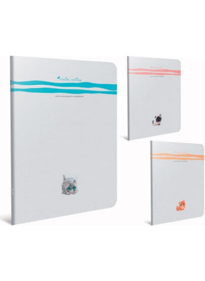 Cute Notes Sp. Cardboard Cover Notebook A4 80 Pieces. Squared