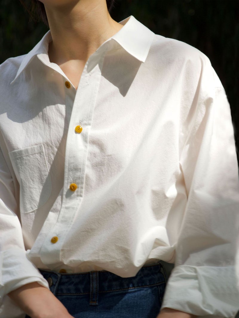 If You Only Buy One "Texture Cotton Shirt Ecological Cotton Basic Classic Versatile Shirt - Image 2