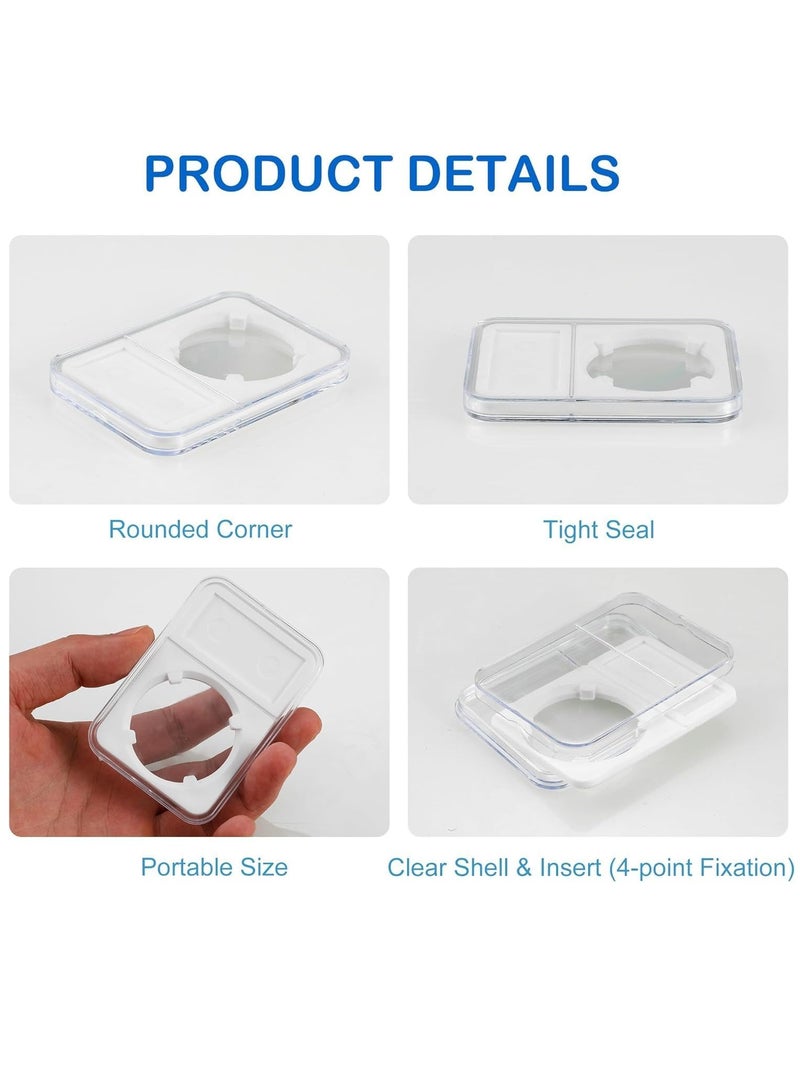 SYOSI 10 PCS Plastic Coin Cases, 38mm Coin Collection Holders for Morgan Silver Dollar, Coin Storage Case with White Gasket, Silver Dollar Coin Holder for Collectors Coin Collection Supplies - Image 5