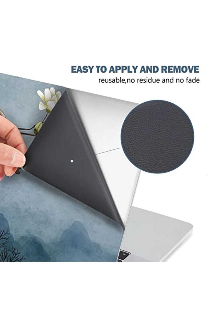 AIMSA Laptop Skin Sticker Decal, 12 13 13.3 14 15 15.4 15.6 inch Laptop Art Decal Protector Notebook Netbook PC 15.6" Universal Vinyl Cover, White Magnolia Flower - Image 3