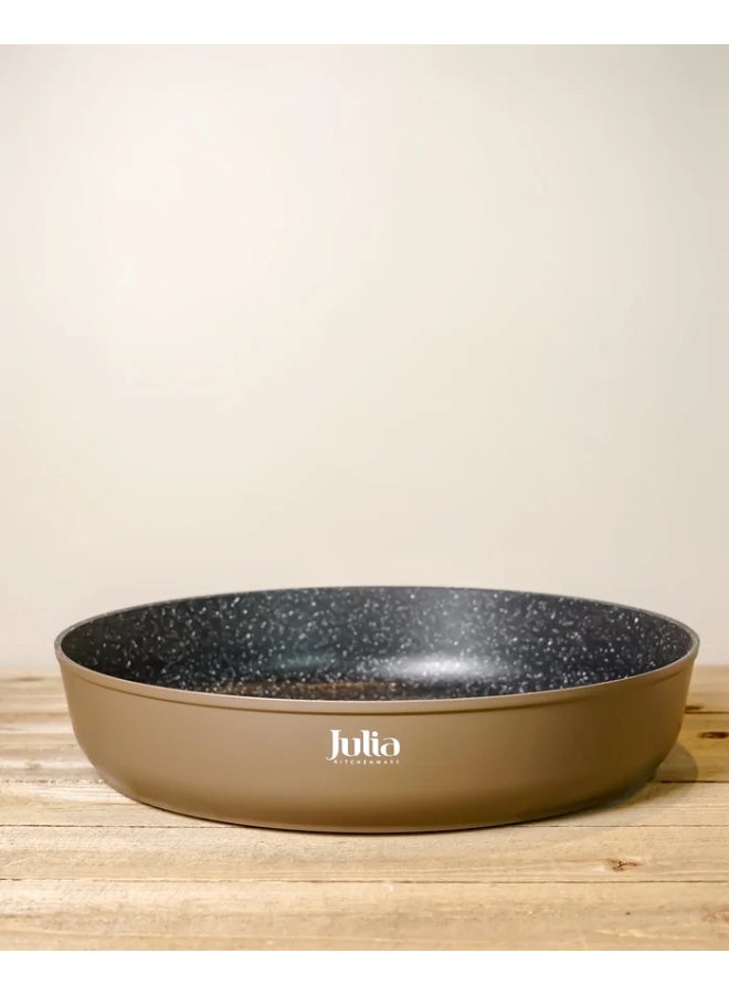 جوليا طقم أواني جوليا إيليت بروف براون من الجرانيت المستدير المطروق - Image 3