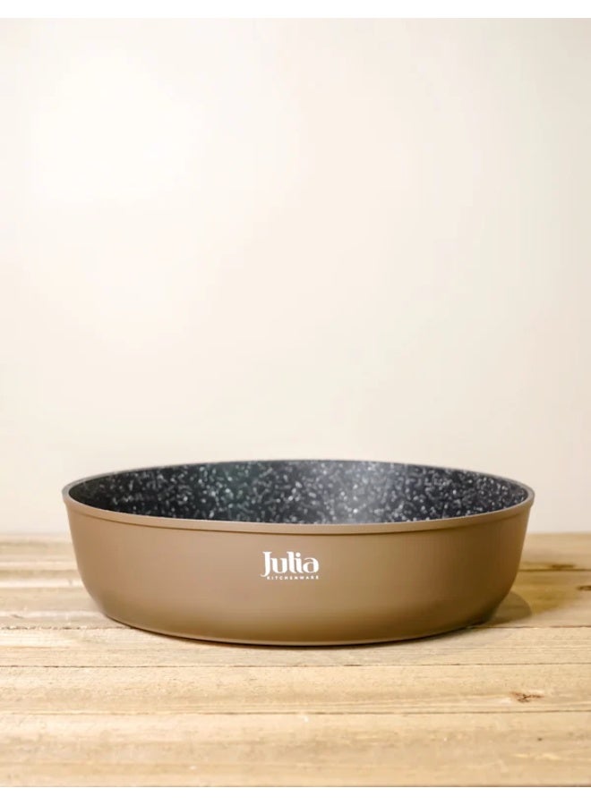 جوليا طقم أواني جوليا إيليت بروف براون من الجرانيت المستدير المطروق - Image 4