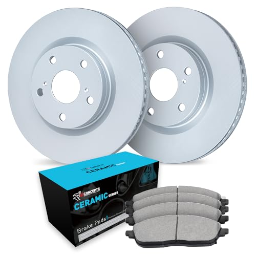 R1 Concepts Front Brakes and Rotors| Automotive Replacement Brake Kits| Front Ceramic Brake Pads and Rotors Kit| Fits 2022 Chevrolet Bolt EUV; 2017-2022 Chevrolet Bolt EV; 2016-2019 Chevrolet Cruze - Image 1
