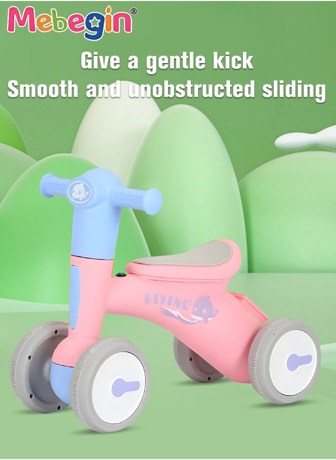 MEBEGIN - 2 in 1 Interactive Rocking Horse with Rocking Base and Music, Fun Toddler Rocker with Rocking and Sliding Ways to Play, Removable Ride-on Rocking Animal with 4 Silence Wheels, Creative Early Education Toy, Easy to Swing and Assemble - Image 1