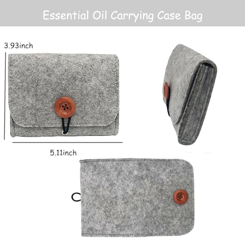 Auony Essential Oil Carrying Case Bag, 6 Bottles Essential Oils Travel Organizer Pouch Bag for 5ML / 10ML / 15ML Oils - Image 2