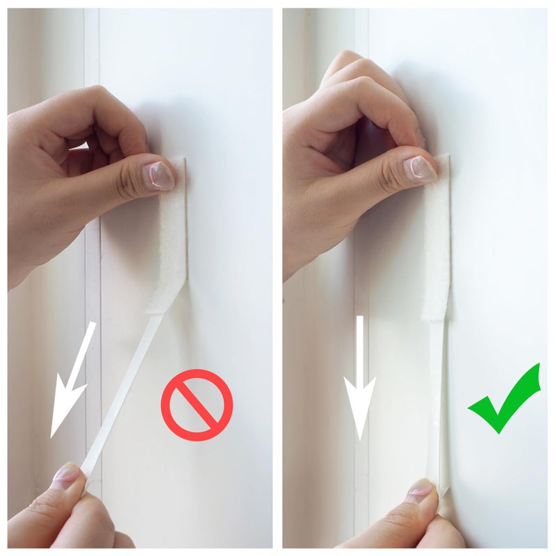 MOVELYST 60-Pairs(120 Strips) Large Picture Hanging Strips Heavy Duty, Removable Hook and Loop Tape, Picture Hanger Damage Free, Waterproof Adhesive Strips for Frame Hanging - Image 5