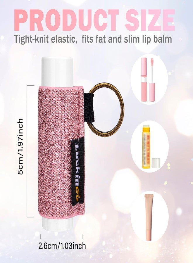 LUCKINEE 3PCS Lip Balm Holder Keychain Lip Gloss Keychain Holder Lipstick Keychain Holder Lip Balm Pouch Compatible with ChapStick Key Chain, Burt's Bees-Christmas Stocking Stuffers - Image 2