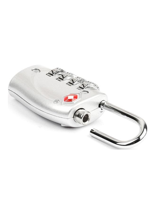 NIBEMINENT - 4-Digit Travel Luggage Combination Lock Silver - Image 1