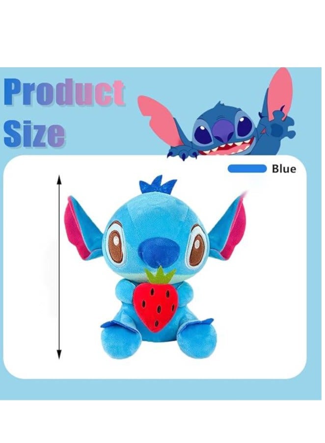 Blue Stitch Strawberry pillow plush doll toy skin-friendly soft doll adult and child birthday gift (height 20 cm) - Image 3