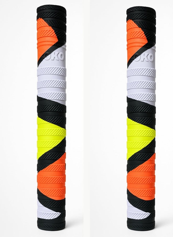 XOKO Premium Cricket Bat Handle Grip Set, Dynamic Texture, 5 Multicolor Performance Grips with Wooden Cone, Enhanced Shock Absorption, Pack of 6 - Image 4