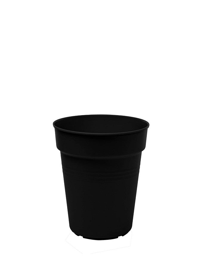 Mintra Home Garden Pots 4pk - Flowers, Herbs, Plants, Indoor, Outdoor, Colorful, Wholesale, Bulk (Black, 11cm Diameter (4.3in)) - Image 3