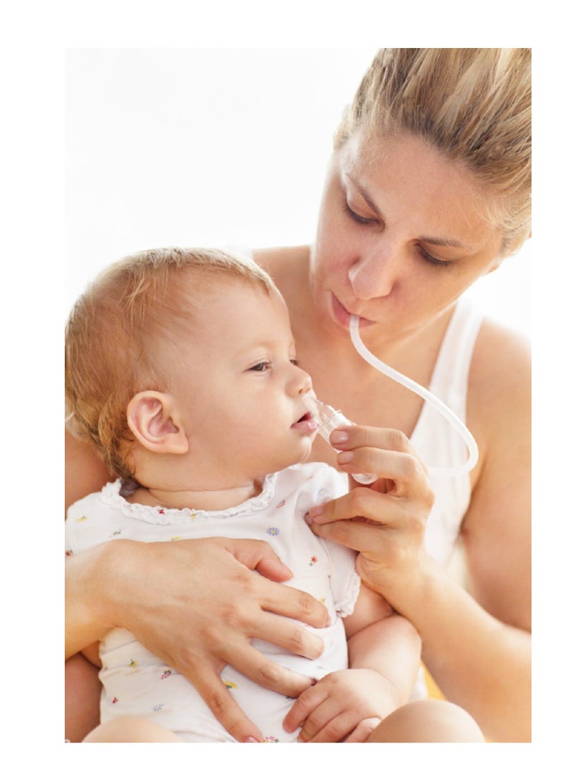 Babyjem Nasal Aspirator for Babies, 0-3 Months, Transparent, Hygienic, 3 Disposable Tips, Comfortable Breathing, Suction Device, Easy to Use, Safe, Absorbent Filter - Image 3