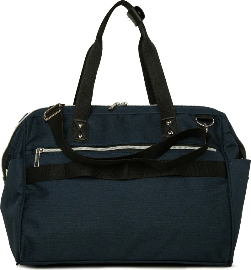 Bagmori Navy Blue Shoulder Double Pocket Mother Baby Bag