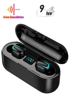 Y&D Buds Bluetooth 5.3 True Wireless Stereo Earbuds IPX8 Waterproof in Ear Headset Call Noise Reduction Headphones with Digital Display and Transparent Case Long Standby Earphones Black  - Image 1