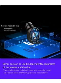 Y&D Buds Bluetooth 5.3 True Wireless Stereo Earbuds IPX8 Waterproof in Ear Headset Call Noise Reduction Headphones with Digital Display and Transparent Case Long Standby Earphones Black  - Image 5
