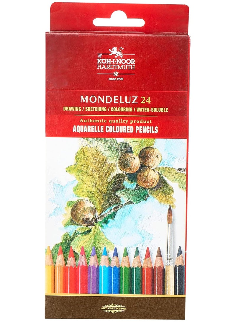 KOH-I-NOOR Set Of 24 Aquarelle Pencil Colours - Image 1