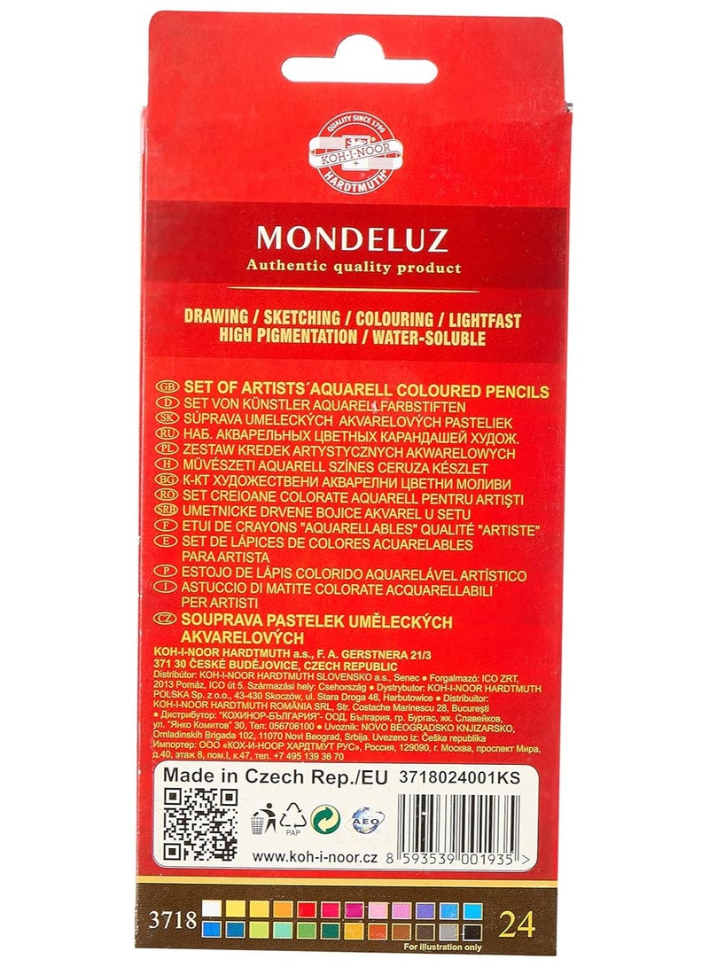 KOH-I-NOOR Set Of 24 Aquarelle Pencil Colours - Image 2