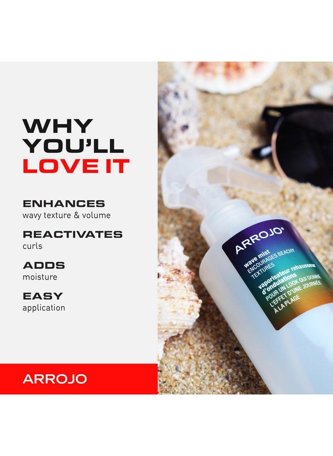 ARROJO Wave Mist Sea Salt Spray For Hair Natural Texturizing Spray For Tousled Beachy Waves & Activating Curl Hair Mist With Sea Salt & Sea Kelp Crueltyfree Beach Waves Spray (8.3 Fl Oz)  - Image 4
