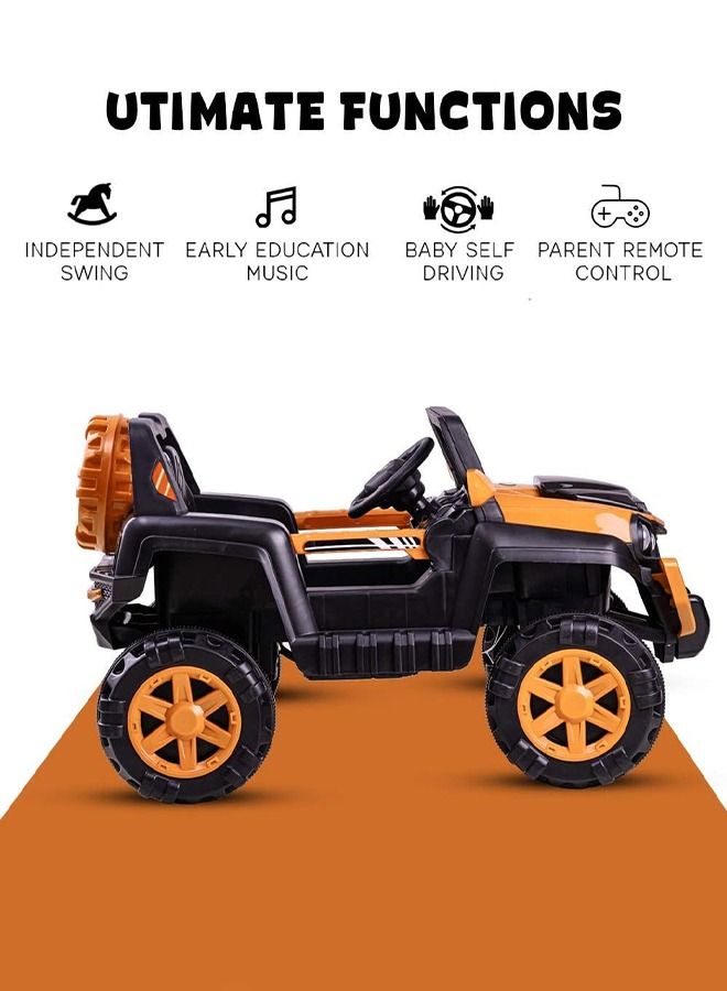 Baybee Dodge سيارة قابلة لإعادة الشحن تعمل بالبطارية للأطفال ، سيارة ركوب للأطفال مزودة بإضاءة LED للموسيقى ، سيارة أطفال تعمل بالبطارية ، سيارة كهربائية للركوب للأطفال من عمر سنتين إلى 6 سنوات للأولا