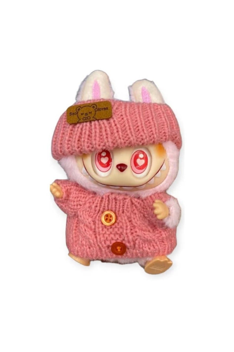 The Monsters Labubu New V - New Version Have a Seat Vinyl Plush Blind Box, The Monsters Blind Box Figures, Random Design Action Figures Collectible Toys Home Decorations, Holiday Birthday Gifts, Single Box + Fashion Dress + Fashion hat (New Version)