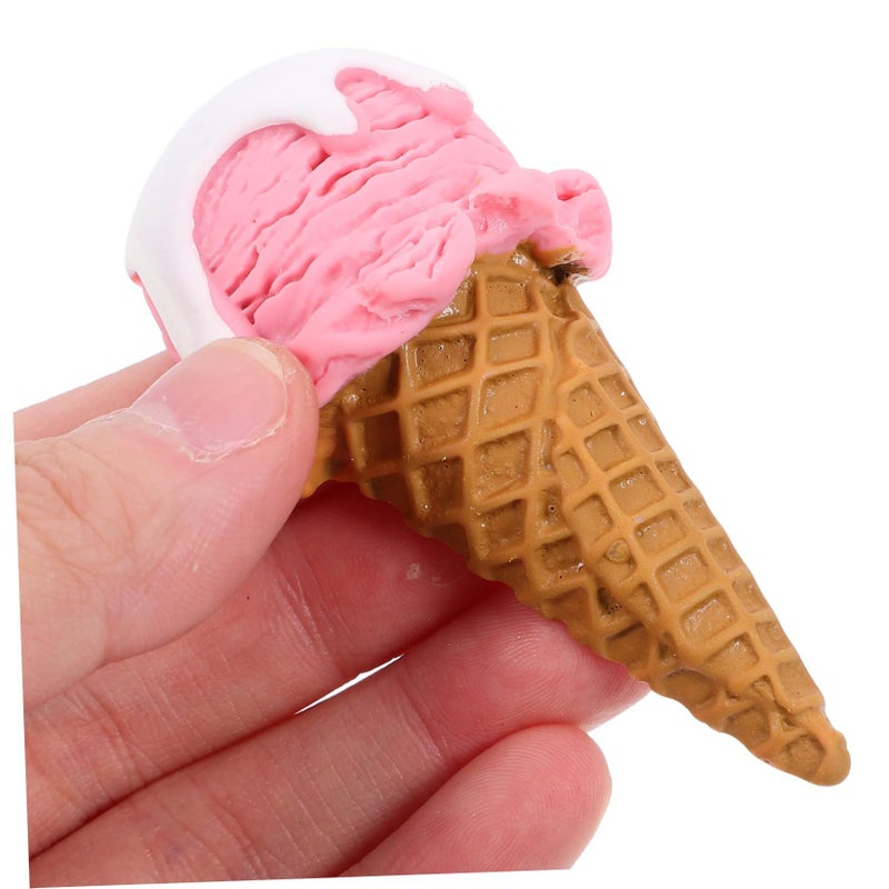 2Pcs Artificial Ice Cream Cone Props For Party Decor Photography Dessert Display - Image 4