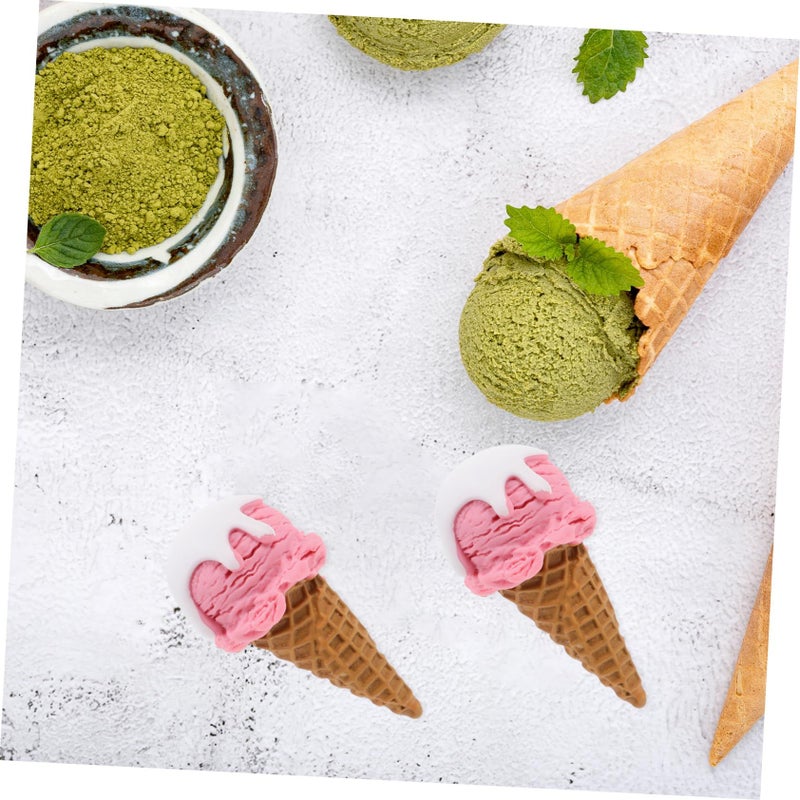 2Pcs Artificial Ice Cream Cone Props For Party Decor Photography Dessert Display - Image 5