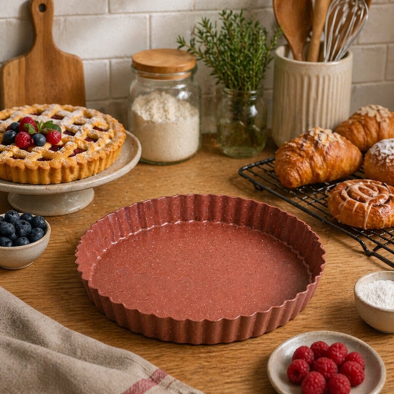 Round Nonstick Tart Pan Fluted Edge Baking Tray Pie Dish 21 cm - A1-36 - Image 4