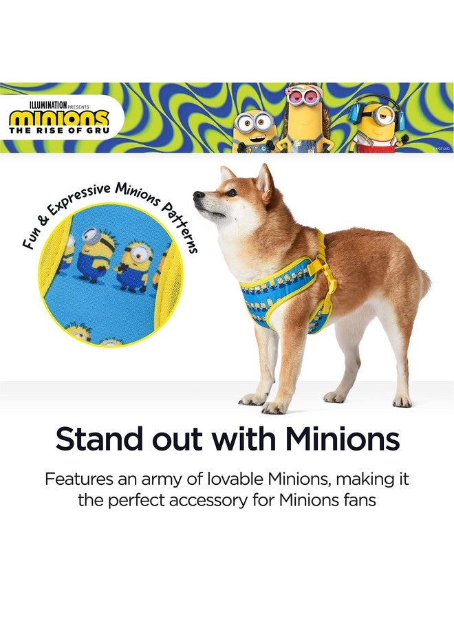 Minions The Rise of Gru Size Small Dog Harness | Small Blue Dog Harness Minions in a Row | Comfortable No-Pull Mesh Dog Harness for Small Dogs, Cute Dog Apparel & Accessories - Image 2
