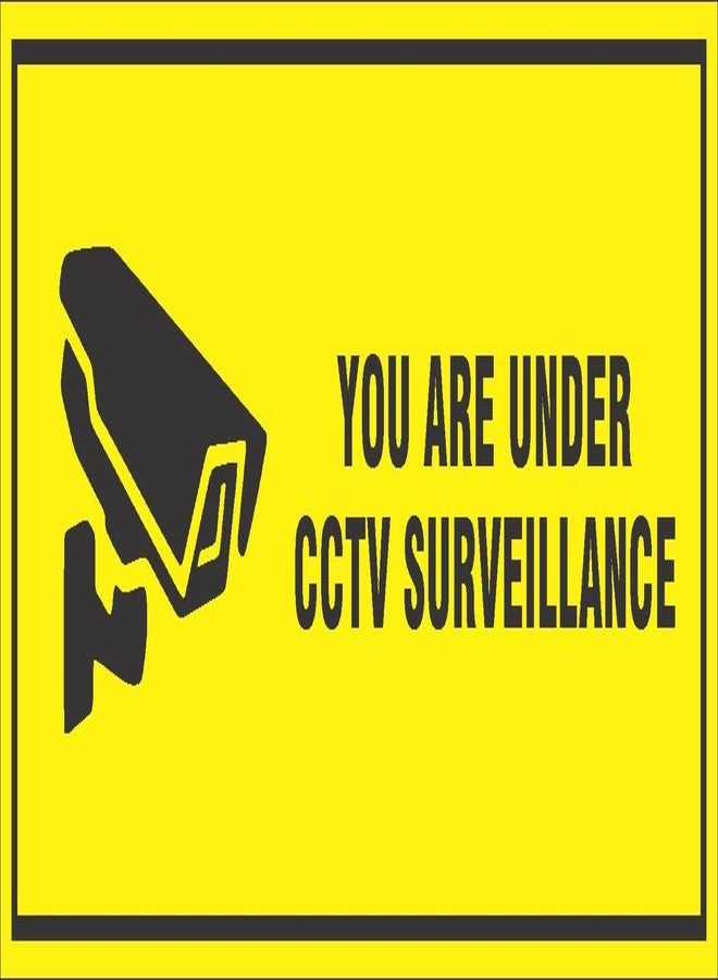 NS INVENTIVENESS - PVC Sticker Sign Board You are Under CCTV Surveillance Sign Board - (Rectangle, 15 inch X 6 inch) - Image 1