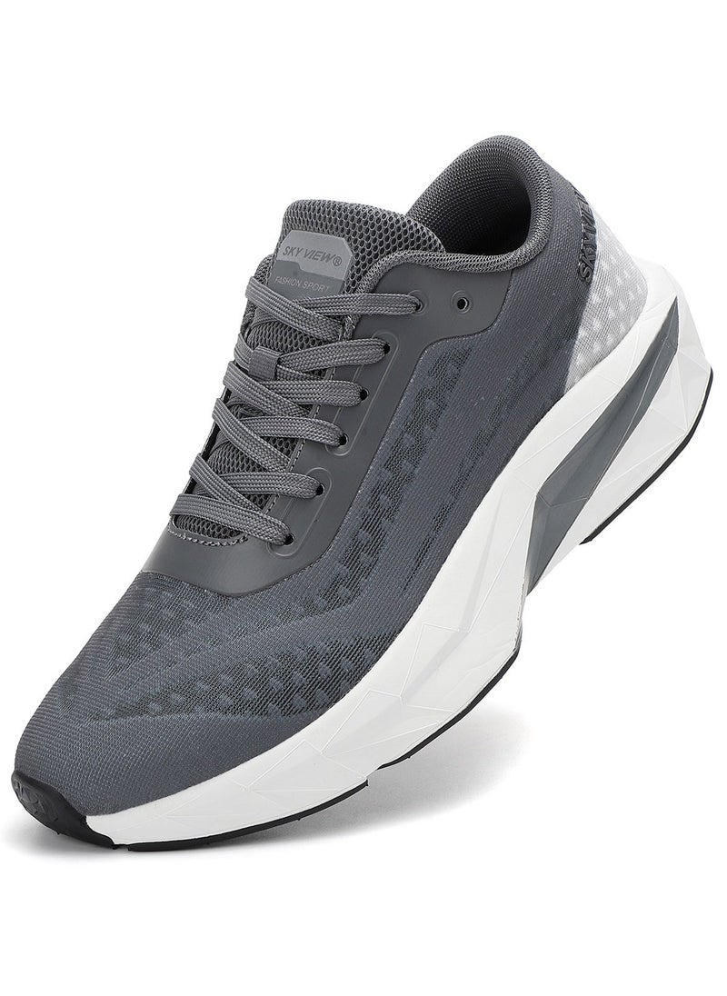 Sky View Athlesiure Men's Running Shoes Walking Tennis Platform Shoes For Men Active Athletic Gym Workout Jogging Comfortable Cushioning Sneakers With Anti-slip Sole  - Image 4