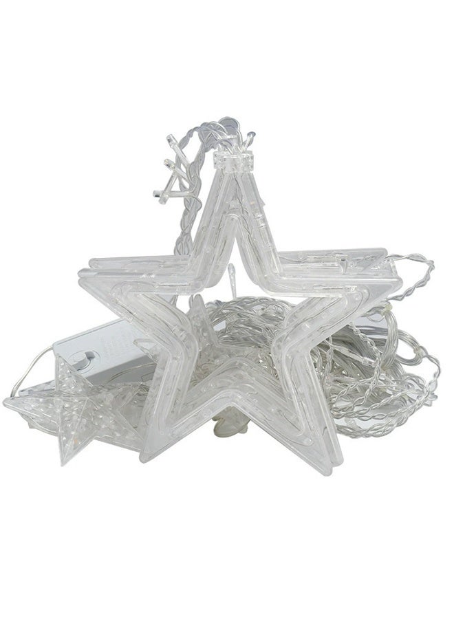 Solar-Powered LED Star and Moon String Lights Fairy String Star Decorative Lights with Ideal Curtain Lights for Bedroom, For Party and Festival Multicolour 3.5meter - Image 4