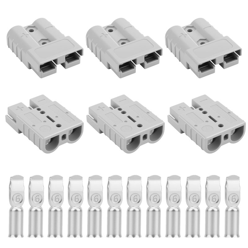 OXDFK 50A600V Battery Quick ConnectDisconnect with 781012 AWG 6PCS Jumper Cable Plug Connector Compatible with Anderson Connector for Rescue Winch Motor Recovery - Image 3
