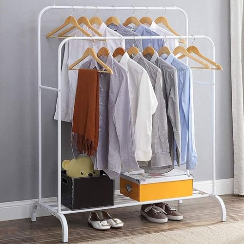KRISHYAM® Heavy-Duty Metal Cloth Stand (Double Rod-White) - Image 3