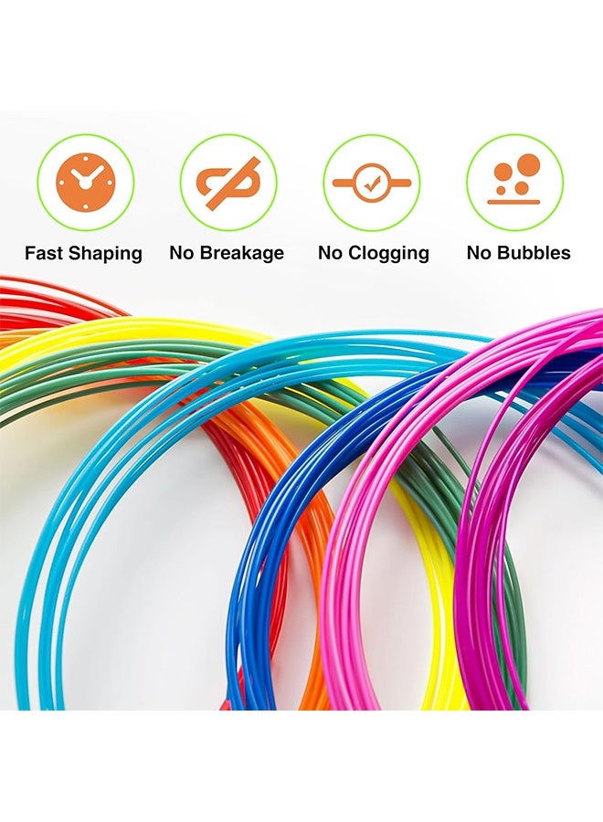 PLA 3D Pen Filament, 20 Bright Colors(Random), 1.75mm Refills for 3D Pens, 10 Feet per Color, Total 200 Feet, Ideal for Creative Projects - Image 4