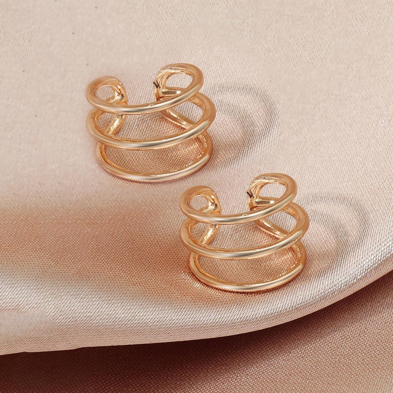 YANCHUN Ear Cuffs Non Piercing 14K Gold Plated Ear Cuff Earrings for Women Trendy Clip on Cartilage Earring Stacks Non Pierced Adjustable Fake Earrings Set Jewelry - Image 5