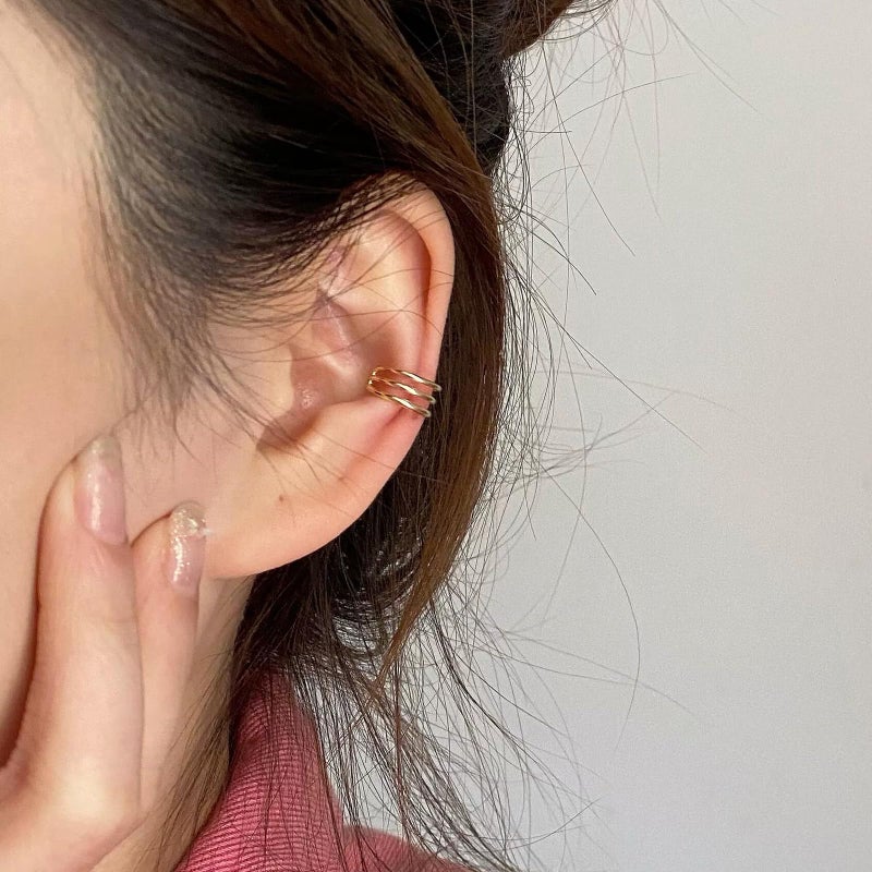 YANCHUN Ear Cuffs Non Piercing 14K Gold Plated Ear Cuff Earrings for Women Trendy Clip on Cartilage Earring Stacks Non Pierced Adjustable Fake Earrings Set Jewelry - Image 4