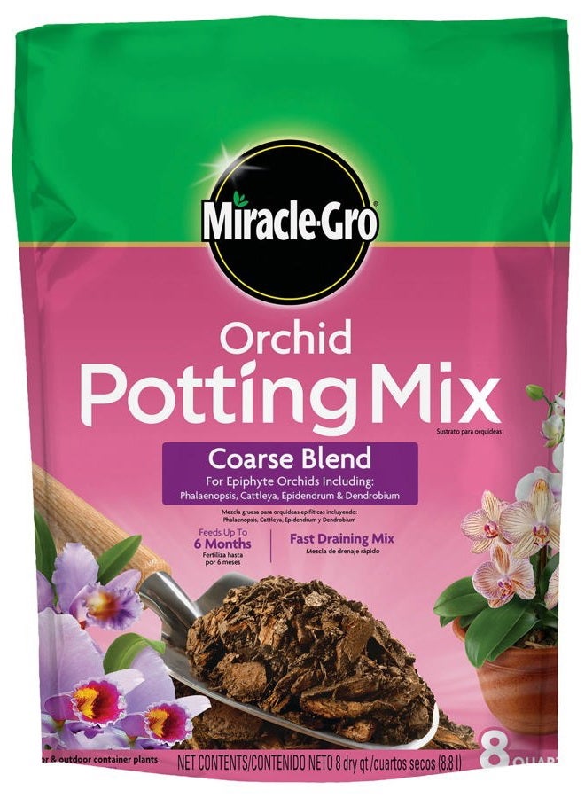 Miracle-Gro Orchid Potting Mix, 8-Quart, 27.68L, Coarse Blend Orchid Mix - Image 1