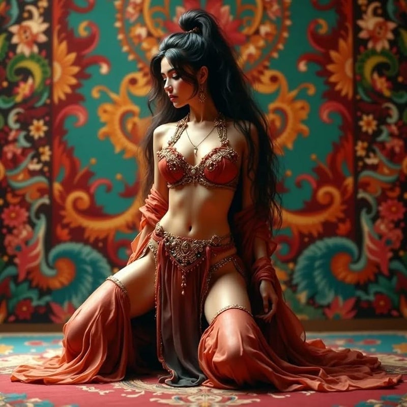 Wooden Adult Jigsaw Puzzle 500 Pieces Belly Dancer Artwork Challenging Family Gift - Image 1