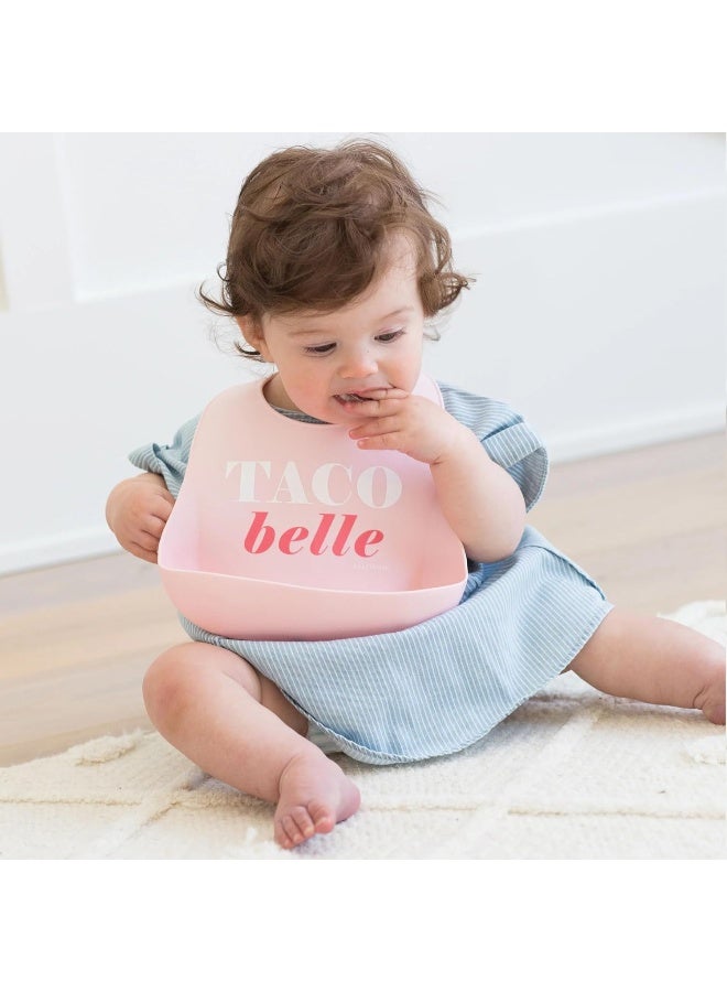 Bella Tunno Baby Bib for Eating by Bella Tunno, Waterproof Silicone Bib with Large Food Catcher, Adjustable Fit for Babies 4-12 months & Toddlers 1-3 Years, Boys & Girls, Taco Belle - Image 2