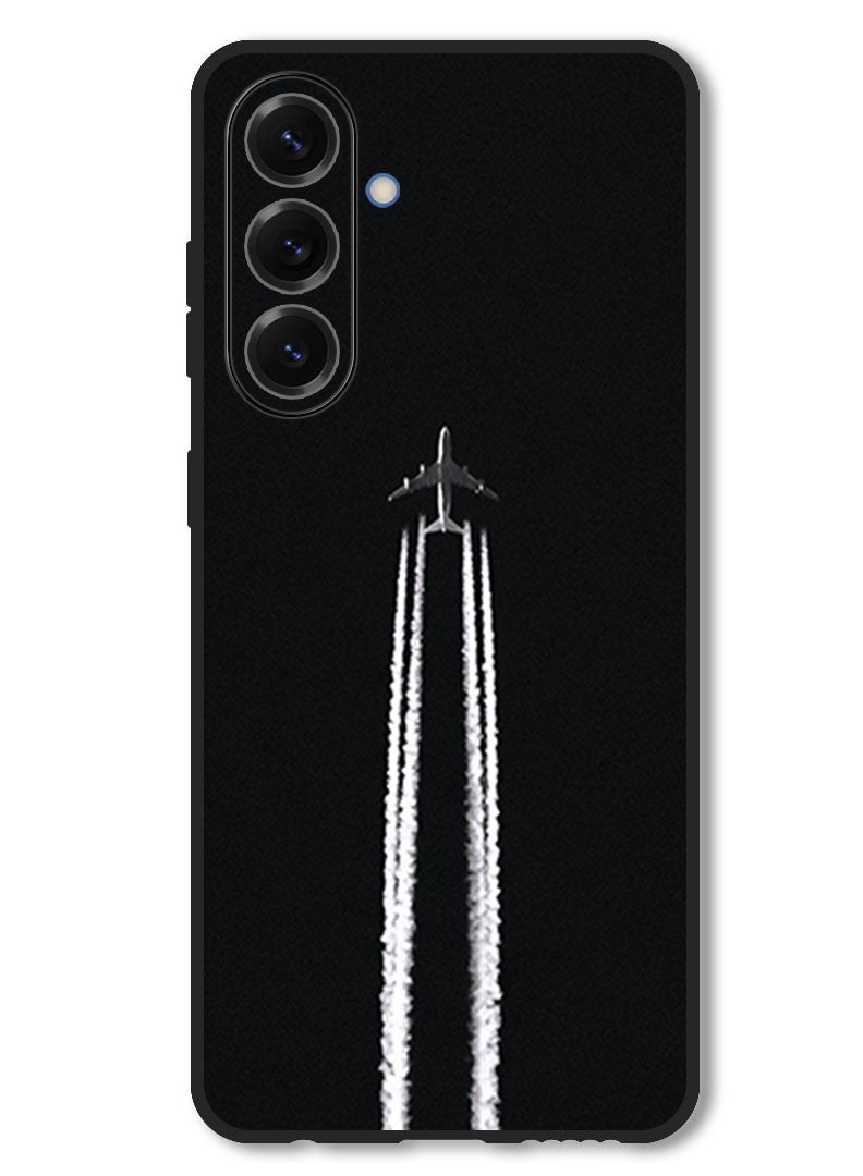 Theodor Case Compatible with Samsung Galaxy F56 6.74 Inch Protection Shockproof Bumper Cover airplane_track_night - Image 1