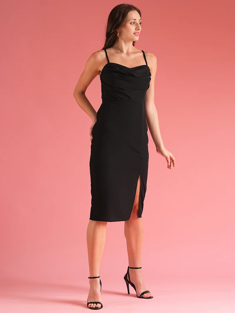 globus Women Straight Strappy Shoulder Party Dress