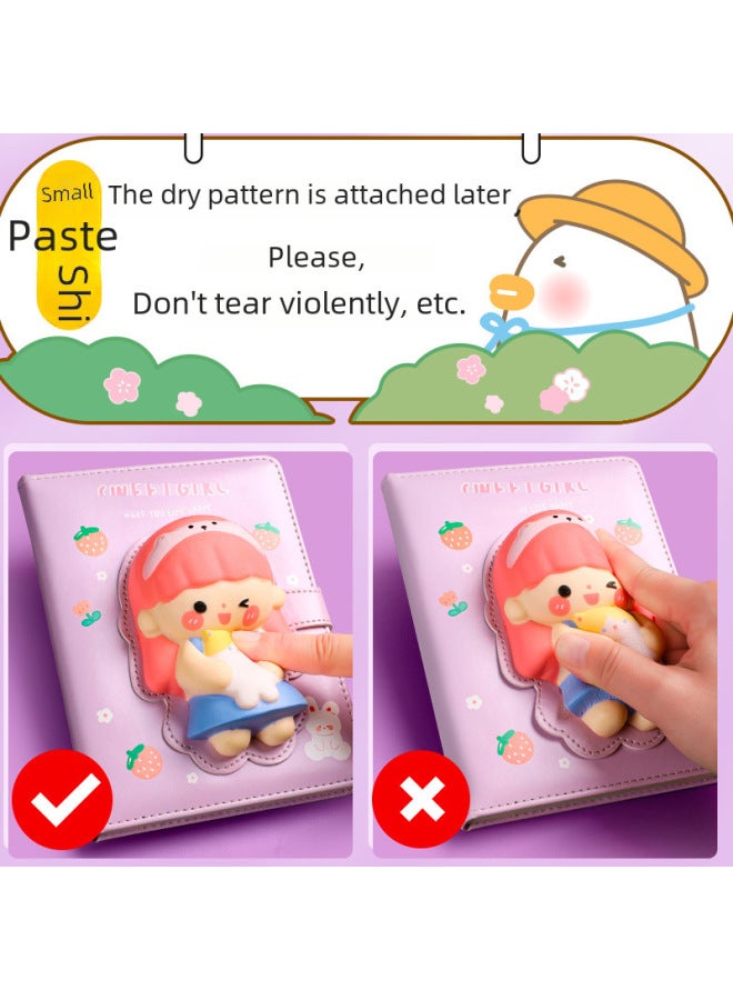 Kaba Bear Decompression Book Decompression Notebook Student Super Cute Girl Creative Cartoon Hand Book Net Red Hand Book - Image 3