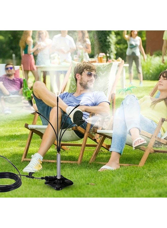 مرشة تبريد محمولة للخارج لا تحتاج إلى كهرباء متينة من البلاستيك الأسود قائمة بذاتها - Image 2