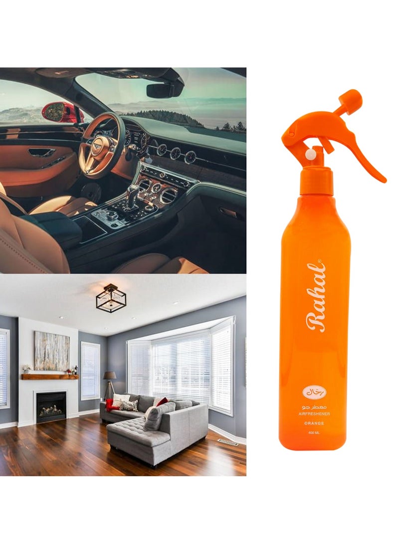 Rahal Combo - Buy 2PC RAHAL Long Lasting Car Air Freshener Spray 400ml Long Duration Fragrance Freshener Orange Color - Image 5