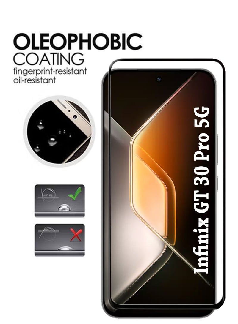 Infinix GT 30 Pro Screen Protector | Tempered Glass Compatible with Infinix GT 30 Pro | Screen Protector Full HD Quality Tempered Glass Anti-Scratch Edge to Edge Coverage with Easy Installation Kit - Black - Image 4