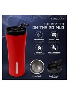 LA’ PRECIOUS Travel Coffee Mug 500 ml - Vacuum Insulated Stainless Steel Tumbler - Double Walled - Thermos Coffee Cup - pzsku/ZEC3682BC865466ECB74DZ/45/_/1680691588/3f1735ec-404c-4e04-bfa9-87362150e3f5