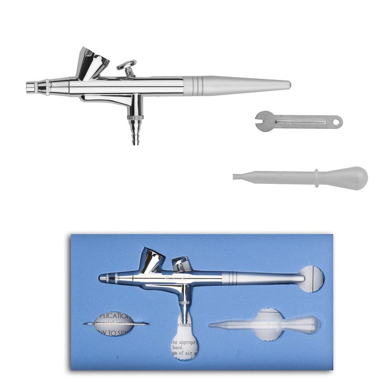 Pinkiou Mini Airbrush Makeup Spary Gun 0.4mm Needle Air Brush for Nail Temporary Tattoo (Single Gun) - Image 1